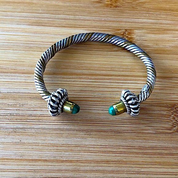 $142 Vintage Gold and Silver 41.2 gr Bracelet Marked tp -112 924 Mexico - Picture 3 of 4